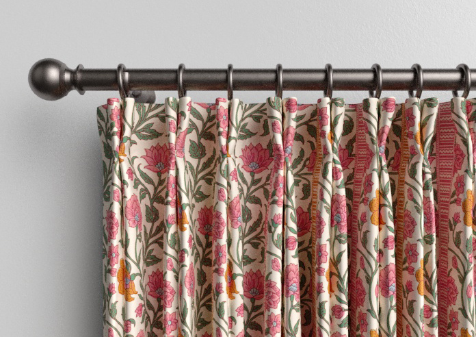Petal & Block Latika Stripe, Sunset - Made to Measure Curtains - Image 10